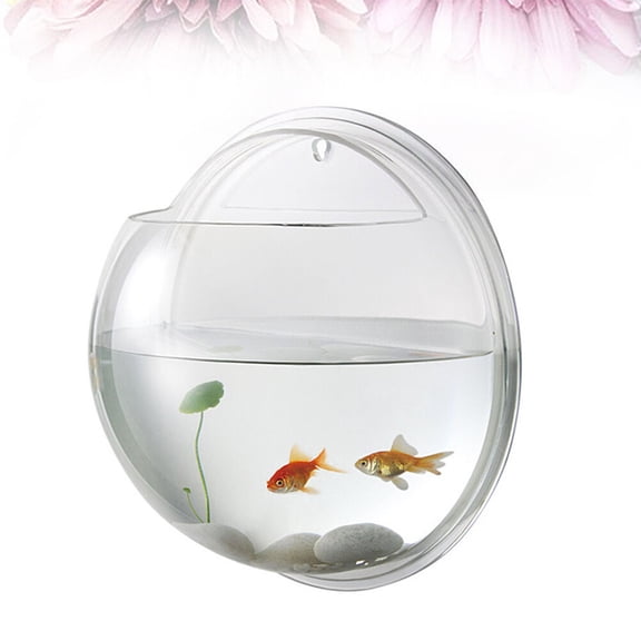COMPUKAS Transparent Acrylic Fish Aquarium Tank Wall Mounted Space Saving Design