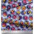 thumbnail image 2 of Soimoi Cotton Voile Fabric Lemon Slice & Texture Decor Fabric Printed Yard 42 Inch Wide, 2 of 2