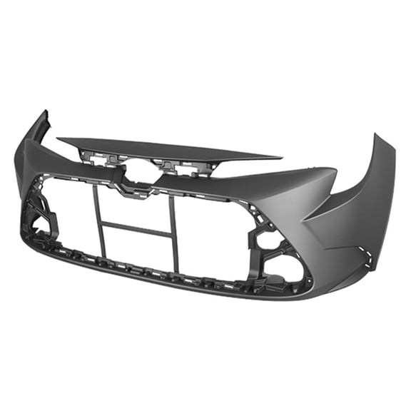 New Aftermarket  CAPA Unpainted Front Bumper Cover Replaces 52119F2941 Without tow hook hole. fits 2020 Toyota Corolla Hybrid LE Sedan 4-Door::North American built models