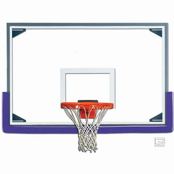 48 x 72 in. Tall Glass Backboard with Aluminum Frame