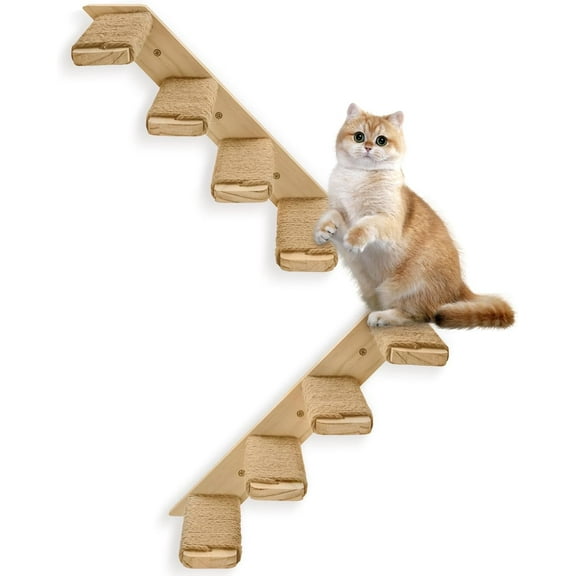 2 Pack 4 Steps Cat Wall Shelves and Stairs with Sisal Rope.Cat Wall ...
