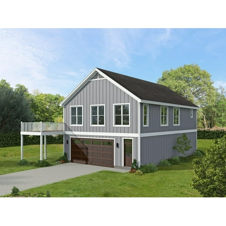 763-2281: Traditional Garage apartment 3 Bed, 3 Bath Luxury Home Plan, 1728 Sq Ft: Full Blueprints with License to Build by Home Plan Marketplace - Lesuto