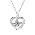 thumbnail image 2 of LSLJS Ladies Eternal Crystal Clavicle Heart Pendant Necklace, Gifts for Mom Wife Girlfriend Her on Anniversary Mothers Day Valentines Day Christmas Birthday Gifts for Women, 2 of 9