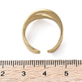 thumbnail image 4 of 2pcs Ion Plating(IP) 304 Stainless Steel Cuff Ring Wide Band Rings Open Ring for Women golden Size 8(18.1mm), 4 of 5