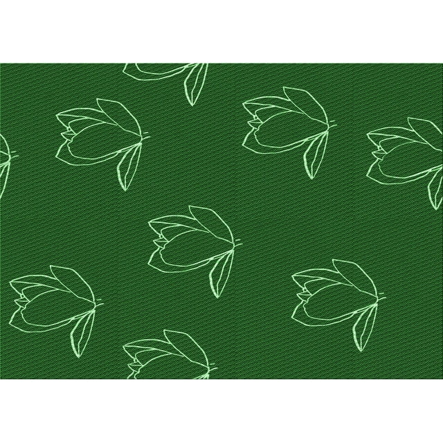 Ahgly Tapis Rectangulaire Lavable en Machine Intérieur Vert Émeraude Profond, 4 Pieds x 6 Pieds