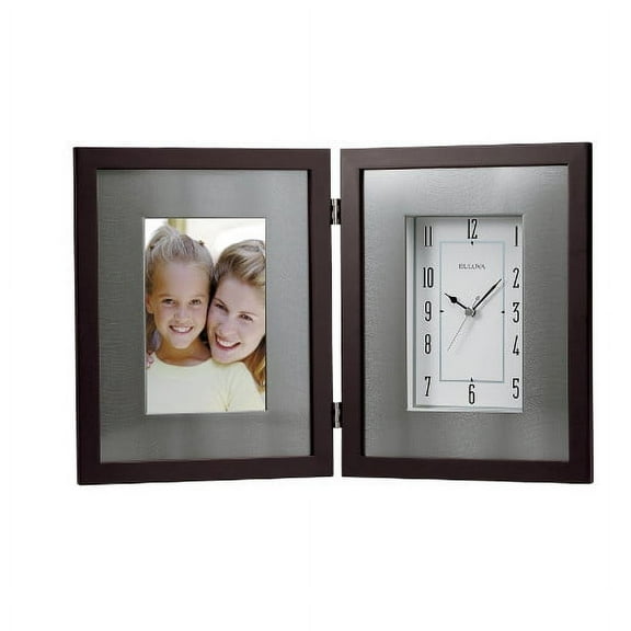 Bulova B1234 Winfield Picture Frame Clock, Espresso Brown