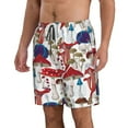 thumbnail image 2 of Disketp Men'S Swim Trunks Hawaiian Breathable Surf Beach Swimsuits Mesh Lining Beach Shorts With Pockets-Colorful Mushrooms, 2 of 9