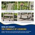 thumbnail image 3 of ECOPATIO 3-Piece Outdoor Rocking Chair Set of 3,All Weather Poly Lumber Adirondack Rocker Chair with High Back,Gray, 3 of 6