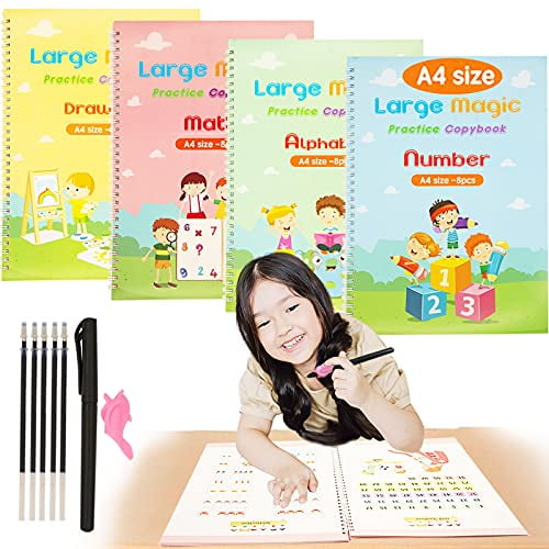 A4 Kids Learn to Write Alphabet Handwriting Practice Book Pad Pre School Infants 
