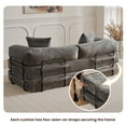 thumbnail image 2 of XIZZI 80.5" Convertible Sleeper Sofa Bed, Cloud Boneless Couch with Plush Corduroy, Sturdy Sprung Support, Oversize Comfy Loveseat for Living Room Bedroom, Gray, 2 of 7
