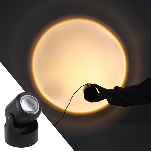 Lámpara de proyección de rre proyector de lámpara proyección de rre LED pequeña lámpara de piezaza USB decoración Colco Luz de la noche al atardecer
