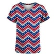thumbnail image 4 of Huge Memorial Day Savings! Titcea Women Nursing Scrub Tops Independence Day Patriotic Printed Working Uniform Short Sleeve V Neck Workwear Blouse T-shirt with Pockets, Gifts for Mom/Her, 4 of 4