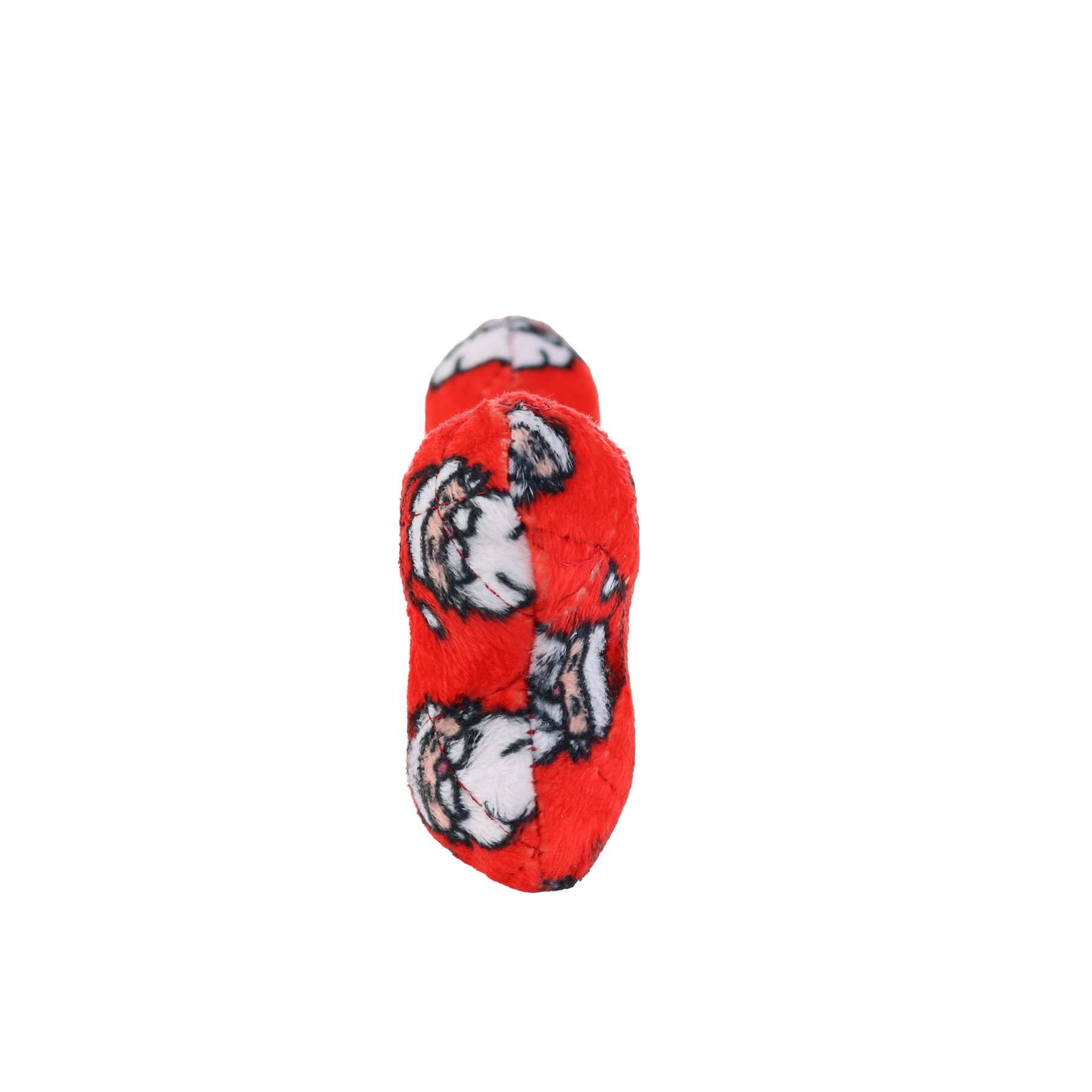 Mighty Medium Bone Christmas Durable Squeaky Fleece No Stuff Dog Toy, 2 Pack