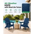 thumbnail image 6 of WINSOON Outdoor All-Weather HDPE Folding Adirondack Chair with Cup Holder & Adjustable Backrest, Easy to Install & Clean, Ideal for Garden, Yard & Patio, 6 of 8