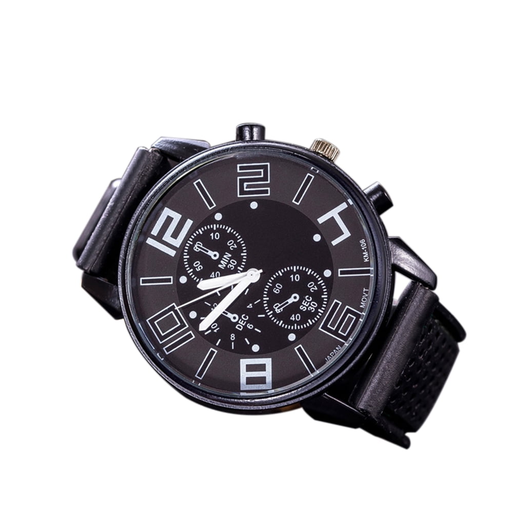 Fashion Men Luxury Stainless Steel Quartz Sport Silicone Band Dial Wrist Watch White Fashion Men Luxury Stainless Steel Quartz Sport Silicone Band Dial Wrist Watch White