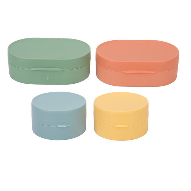 Cajas de jabón Caja de jabón portátil con Bordes Resbaladizos Redondos 4 Piezas para artículos de tocador para baño ANGGREK Otros