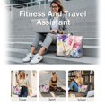 thumbnail image 5 of Tote Bag for Women - Pioneer Flower Shoulder Bag - Large Utility Work Duffle Bag with Zipper Handbag for Travel, Work, Sprots, 5 of 5