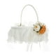 thumbnail image 3 of Cestas de flores para niña de la boda con cinta de encaje, cesta de mano, elegante y portátil, con pétalos de flores estilo B, 3 of 9