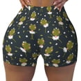 thumbnail image 2 of Susaid Ballerina Frogs Print Intensify Workout Shorts for Women Seamless Scrunch Short Gym Yoga Running Sport Active Exercise Fitness Shorts-Large, 2 of 8