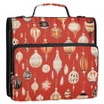 thumbnail image 5 of FORMRS Zipper Binder with Shoulder Strap 2-inch Ring 500 Sheet Capacity File Bag, Christmas Ornaments Pattern, 5 of 5