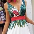 thumbnail image 4 of IROINNID A-Line Dress For Women Fashion Summer Sleeveless Waist Bohemian Print Maxi Dress V-Neck Full-Length Dress, 4 of 9