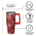 thumbnail image 3 of 30oz Snowflakes Christmas Tumbler with Lid Straw Stainless Steel Insulated Cup Gifts for Holiday Travel, 3 of 5