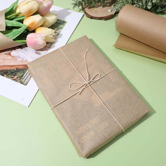 Supvox Brown Kraft Paper Roll for Crafts and Flower Arrangements, Wrapping Paper, 1 Roll for Projects and Wrapping