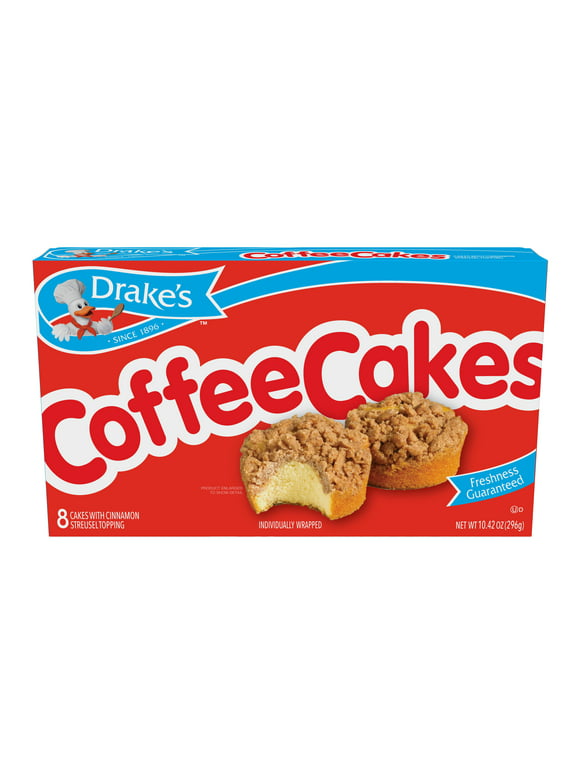 Cakes, Drake's Family Pack Coffee Cakes with cinnamon streusel topping