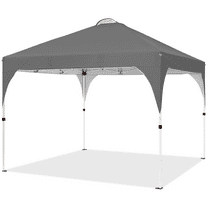 Alden Design Outdoor Canopy Tent with Stakes Ropes Sandbags Wheeled Bag for Patio, Dark Gray