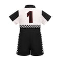 thumbnail image 2 of IWEMEK Baby Boys Jumpsuit Short Sleeve One Piece Overalls Black Race Car Driver Playsuit Fashion Chic Clothes, 2 of 7
