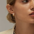 thumbnail image 4 of GDCOIN Hoop Earrings 14K Gold Plated Delicate CZ Simple Jewelry for Women, 4 of 7