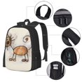 thumbnail image 4 of Vsdgher Brown Cat Cartoon Print Backpack for Women Men School Bookbag with Laptop Compartment for College Work Travel, Simple Fashion Casual Daypack, Fit 15" Laptop, 4 of 8