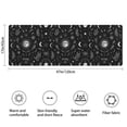 thumbnail image 3 of Black White Gothic Moon Flower Leaf Pattern Bathroom Rugs Mat,Non Slip Microfiber Bathroom Rug,Rubber Backing,Soft Bathroom Mats for Bathroom Floor,Tub and Shower,47x17in(120x43cm), 3 of 5