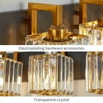 thumbnail image 2 of LMQNINEModern 6-Lights Crystal Bathroom Vanity Sconce,Blackgold Wall Lamp for Bathroom Vanity Lighting, 2 of 7