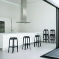 thumbnail image 3 of Compamia Fox 30" Polycarbonate Patio Bar Stool in Transparent Gray, 3 of 4