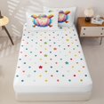thumbnail image 4 of Homewish Rainbow Drippy Baseball & Bat Print Zipper Twin Comforter Sets with Fitted Sheet and 2 Pillowcases,Colorful Sports Zipper Bedding Set For Kids Boys And Girls,Reversible,4 Pieces, 4 of 7