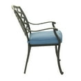 thumbnail image 4 of 37 Inch Wynn Outdoor Patio Dining Chair, Cushioned Seat, Blue- Saltoro Sherpi, 4 of 5