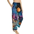 thumbnail image 6 of Salouo Fantasy Cosmic Landscape Print Women's Pajama Pants Casual Loose Sweatpants PJs Flowy Pants Drawstring Palazzo for Women Wide Leg Pants Lounge Pajama -X-Large, 6 of 8
