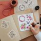 thumbnail image 2 of 4 mini sellos transparentes de flores de cerezo para álbumes de recortes, mini sellos de silicona con forma de corona de flores y mariposas., 2 of 8