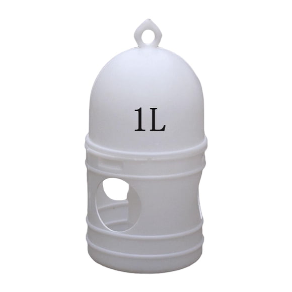 Dispensador de agua para palomas de 1 litro, bebedero creativo para aves, accesorios de alimentación, color blanco