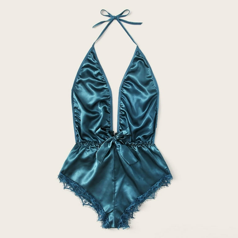 Women's Chemises Negligees Sexy Panties with Self Strapless Bra Ladies  Night Gowns Med Mini Dress Sexy Lingerie Couple Matching Underwear Set Bra  Corset Lingerie for on Clearance Blue XL