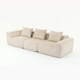 thumbnail image 5 of Demi Bonn 111" Modular Sectional Sofa Couchesk, Corduroy 3 Seat Couch Memory Foam Couches for Living Room, Cloud Couch, Beige, 5 of 15