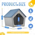 thumbnail image 5 of fazzn Weatherproof Outdoor Cat House, Insulated Waterproof Resin Shelter for Feral Cats, Easy to Assemble.Brown/Blue, 5 of 7
