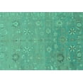 thumbnail image 1 of Ahgly Company Indoor Rectangle Abstract Turquoise Blue Modern Area Rugs, 4' x 6', 1 of 4