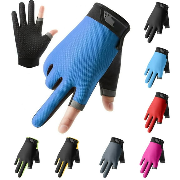 Fishing Gloves Breathable Non Slip Half Finger Sun Protection For Outdoor Sports