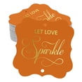 thumbnail image 1 of Inkdotpot Real Gold Foil Let Love Sparkle Wedding Tags Favor Bracket Shape Hang Pack Of 50 Paper Tags, 1 of 7