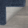 thumbnail image 7 of Wembley Shag Contemporary Shag Thick Navy and White Area Rug, 9' x 12', 7 of 7