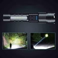 thumbnail image 2 of Economicalk Flashlight, A70 Tactical LED Flashlight with USB Rechargeable, Waterproof Flashlight, Shock-Resistant, High Lumens, Adjustable Zoom Outdoor Flashlight with 5 Modes Black Black, 2 of 5