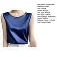 thumbnail image 6 of Women Vest Women Summer Vest Round Neck Sleeveless Smooth Satin Regular Fit Tank Tops Soft Stretchy Camisole, 6 of 6
