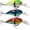 3 Pack-Style 10, variant on Multi-Jointed Slow Sinking Swimbait, Lifelike Hard Fishing Lure for Fresh Saltwater Bass Trout